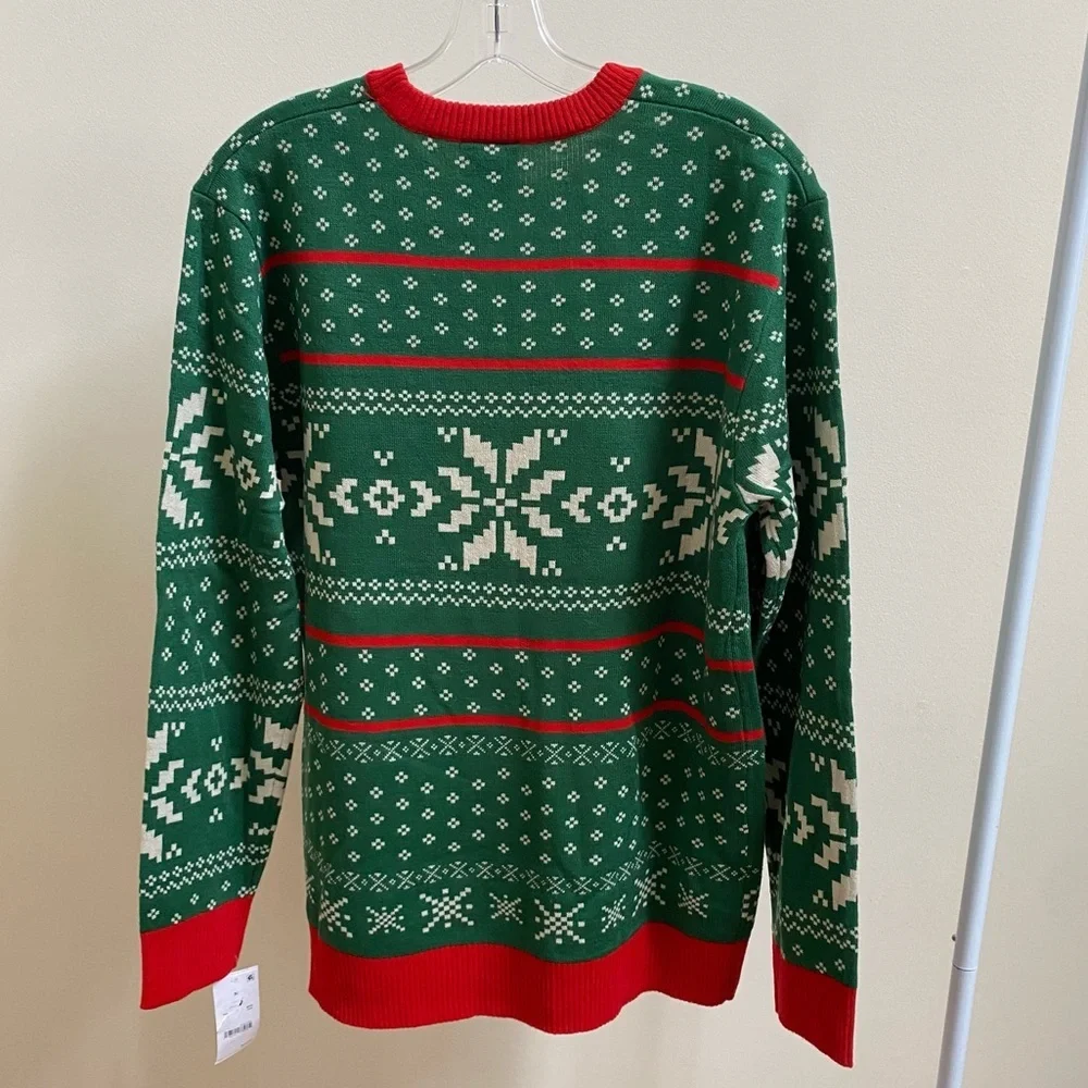 NWT Elf Son of a Nutcracker Ugly Christmas sweater Sz M - Picture 3 of 6